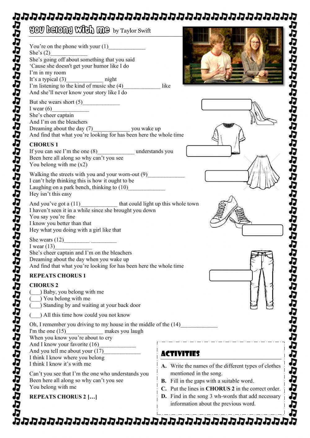 You belong with me - Taylor Swift