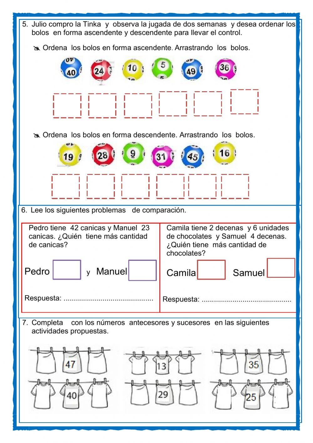 Evaluación de matemática