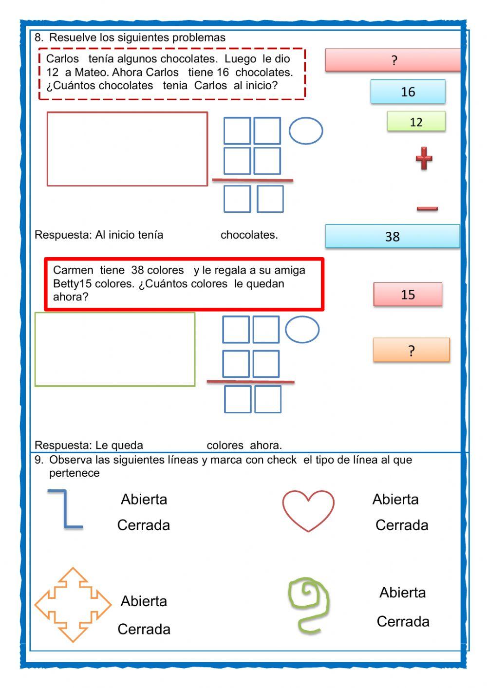 Evaluación de matemática