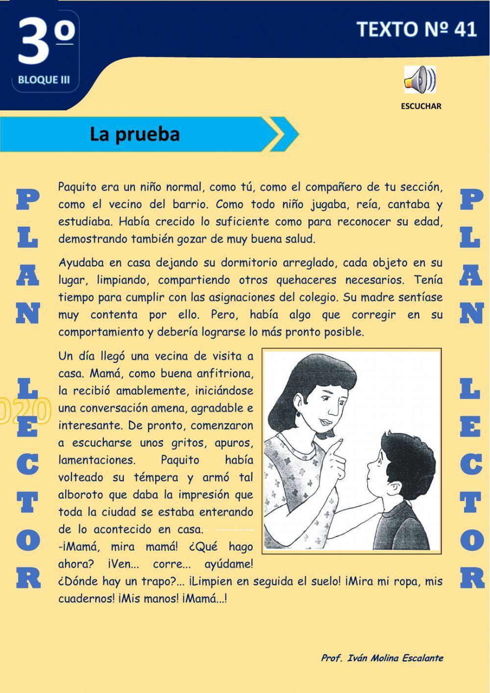 Texto nº 41 la prueba