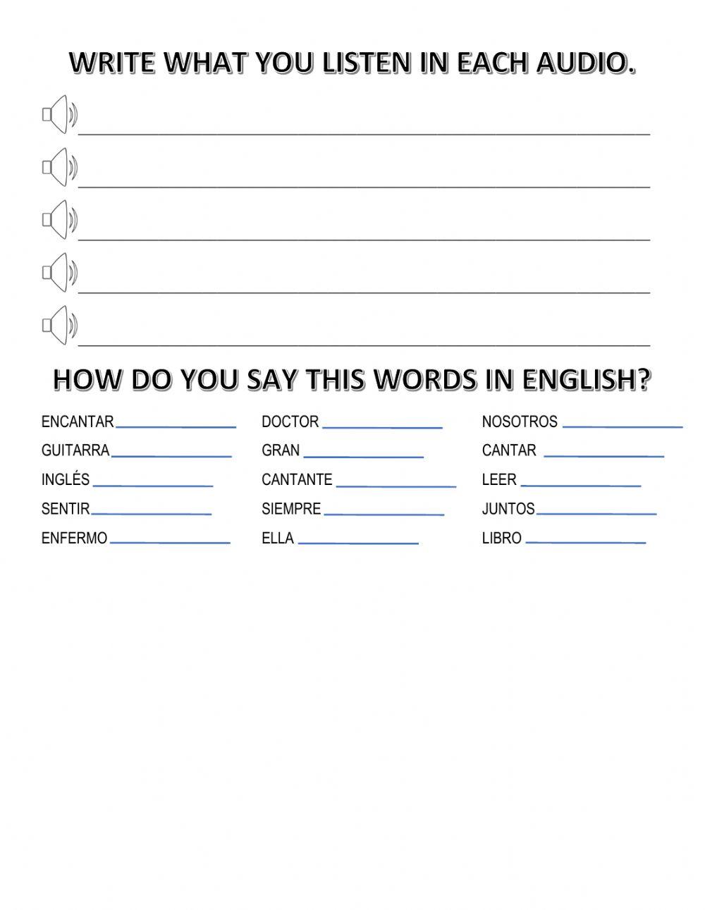 Listen and speak 1 worksheet | Live Worksheets