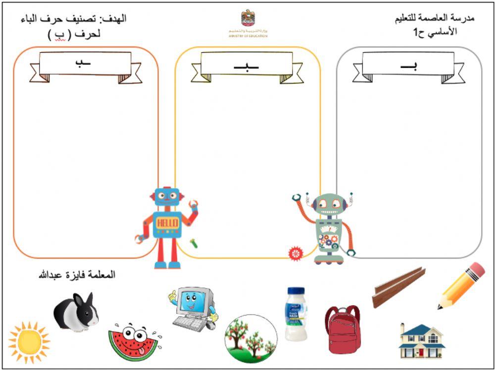 تصنيف الصور لحرف الباء