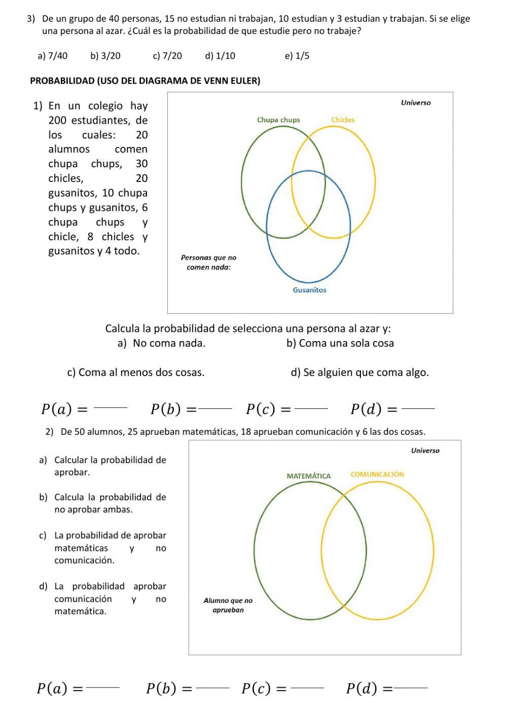 PROBABILIDAD DE SUCESOS ALEATORIOS