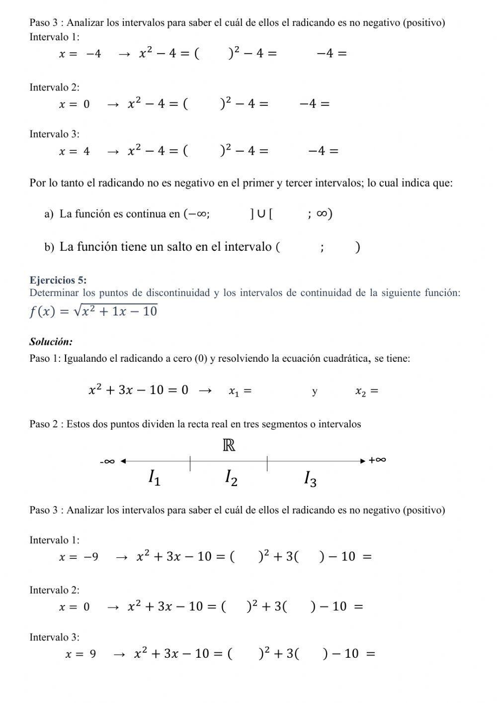 FUNCIÓN CONTINUA Y DISCONTINUA