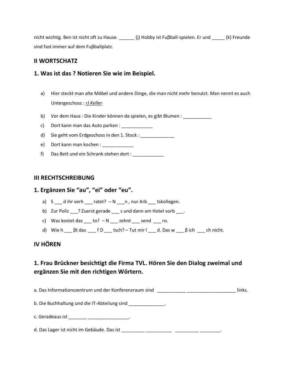 Prüfung 13-14 Menschen A1.4