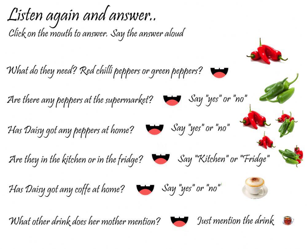 Listen for specific information