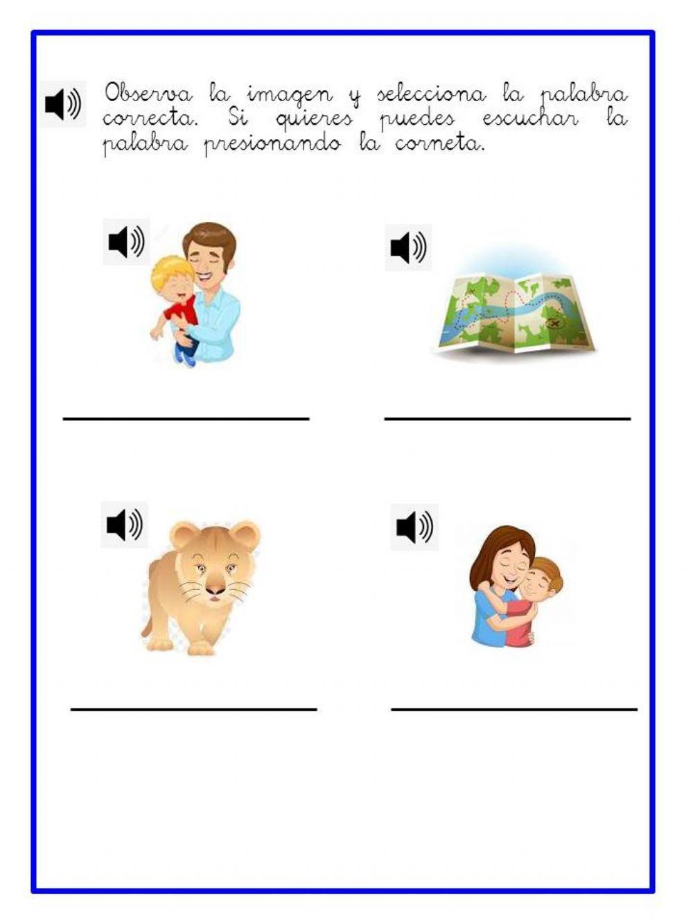 Palabras con m y p exercise | Live Worksheets