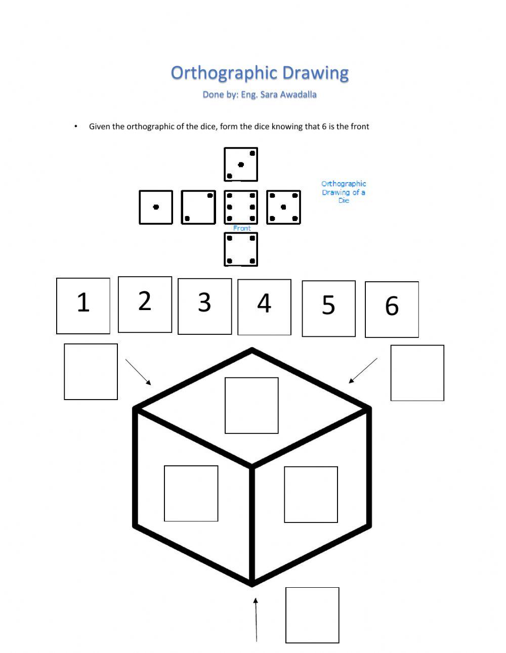 Orthographic Projection Worksheet
