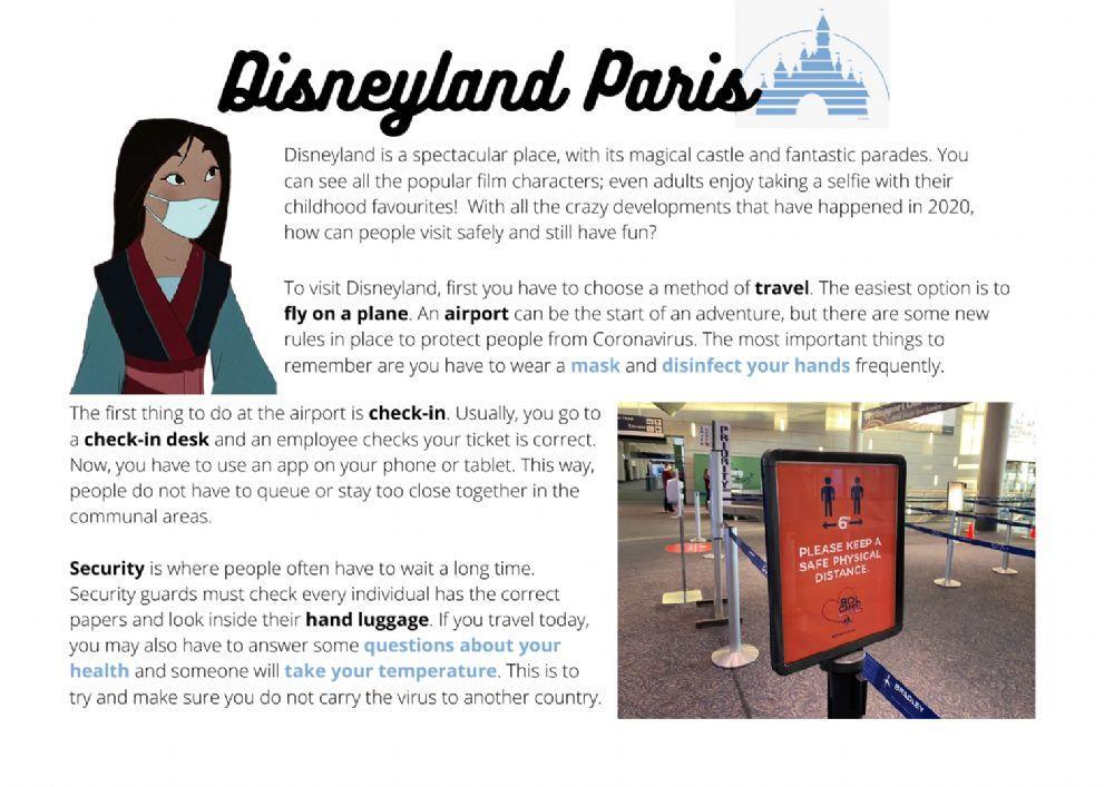 English Reading: Travelling to Disneyland Paris