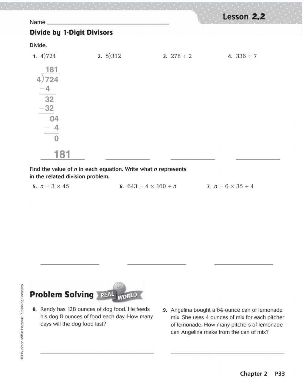 Practice Worksheet 2.2
