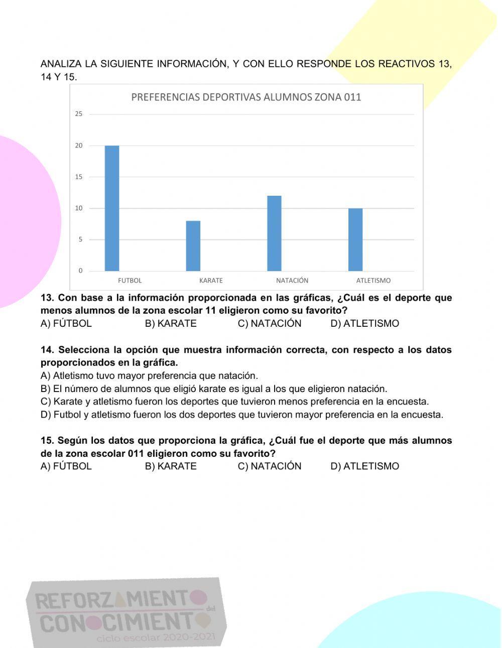 Evaluación diagnóstica 3ro de secundaria