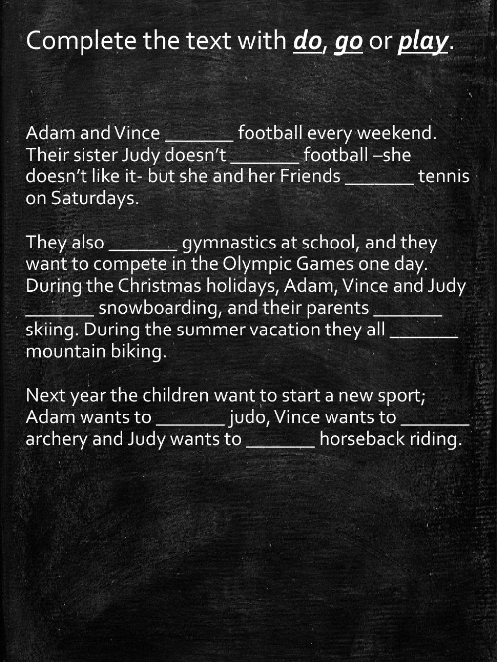 Vocabulary Sports