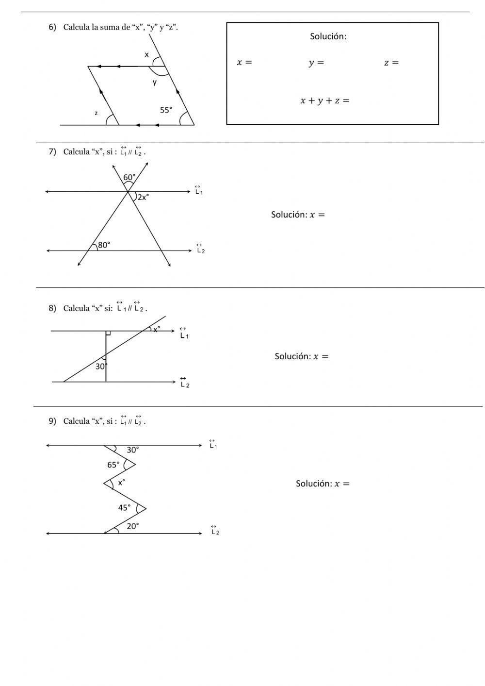 RECTAS PARALELAS, PERPENDICULARES Y SECANTES