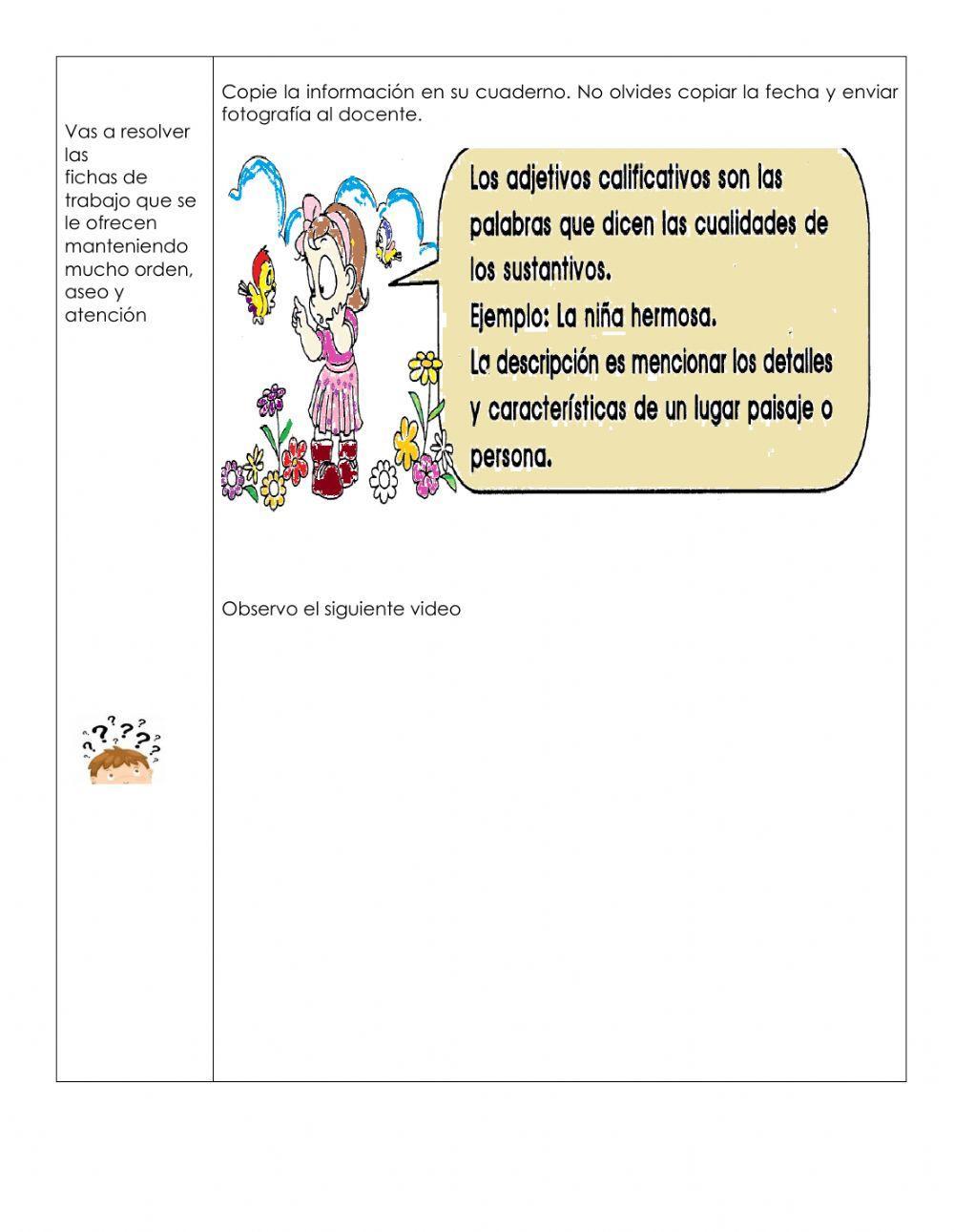 Los adjetivos calificativos