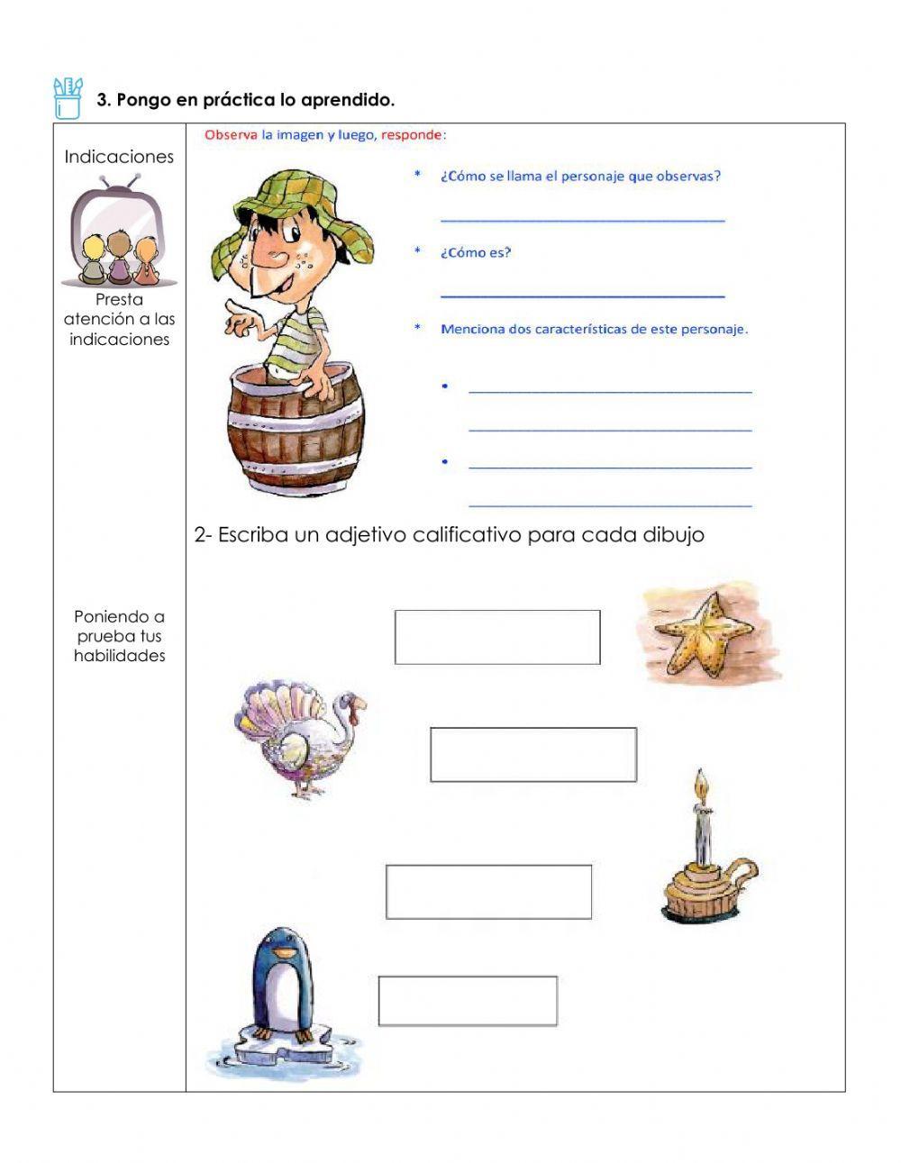 Los adjetivos calificativos