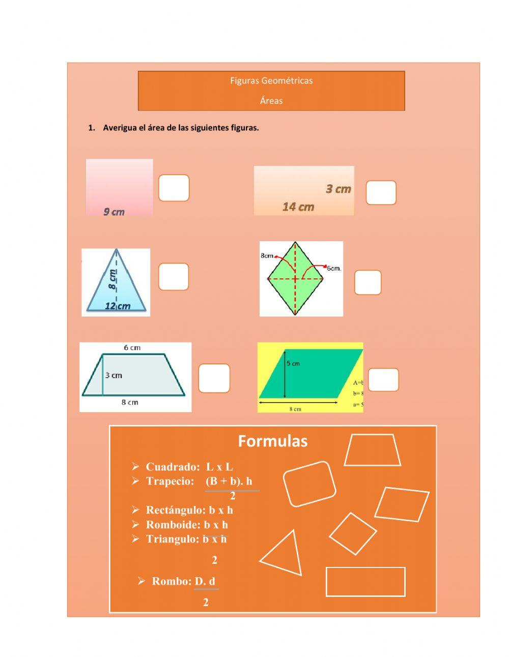 Áreas - Figuras geométircas