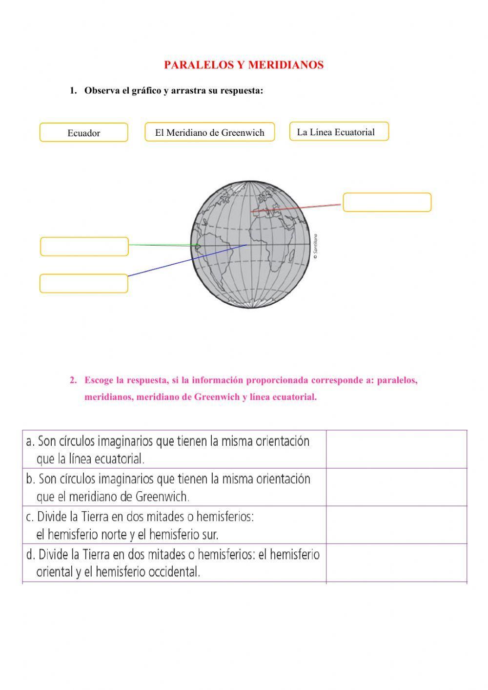 Paralelos y Meridianos