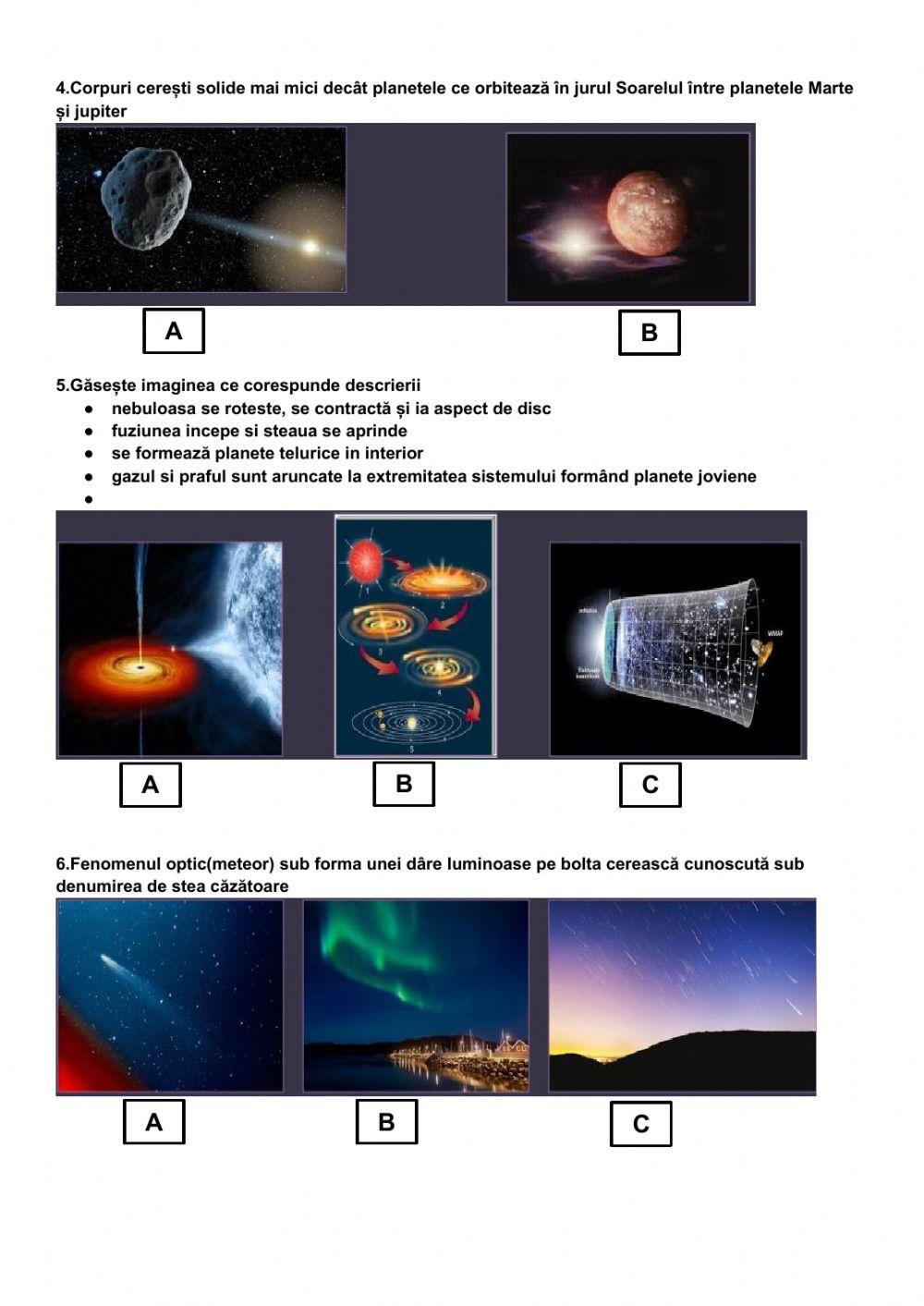 Test de evaluare-universul si sitemul solar