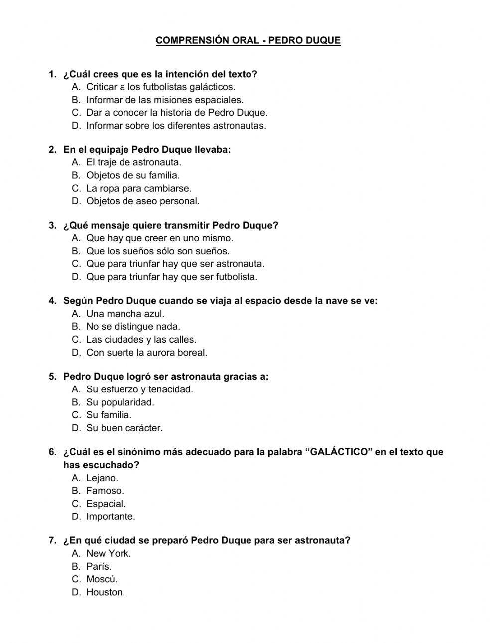 Evaluación diagnóstica 4º