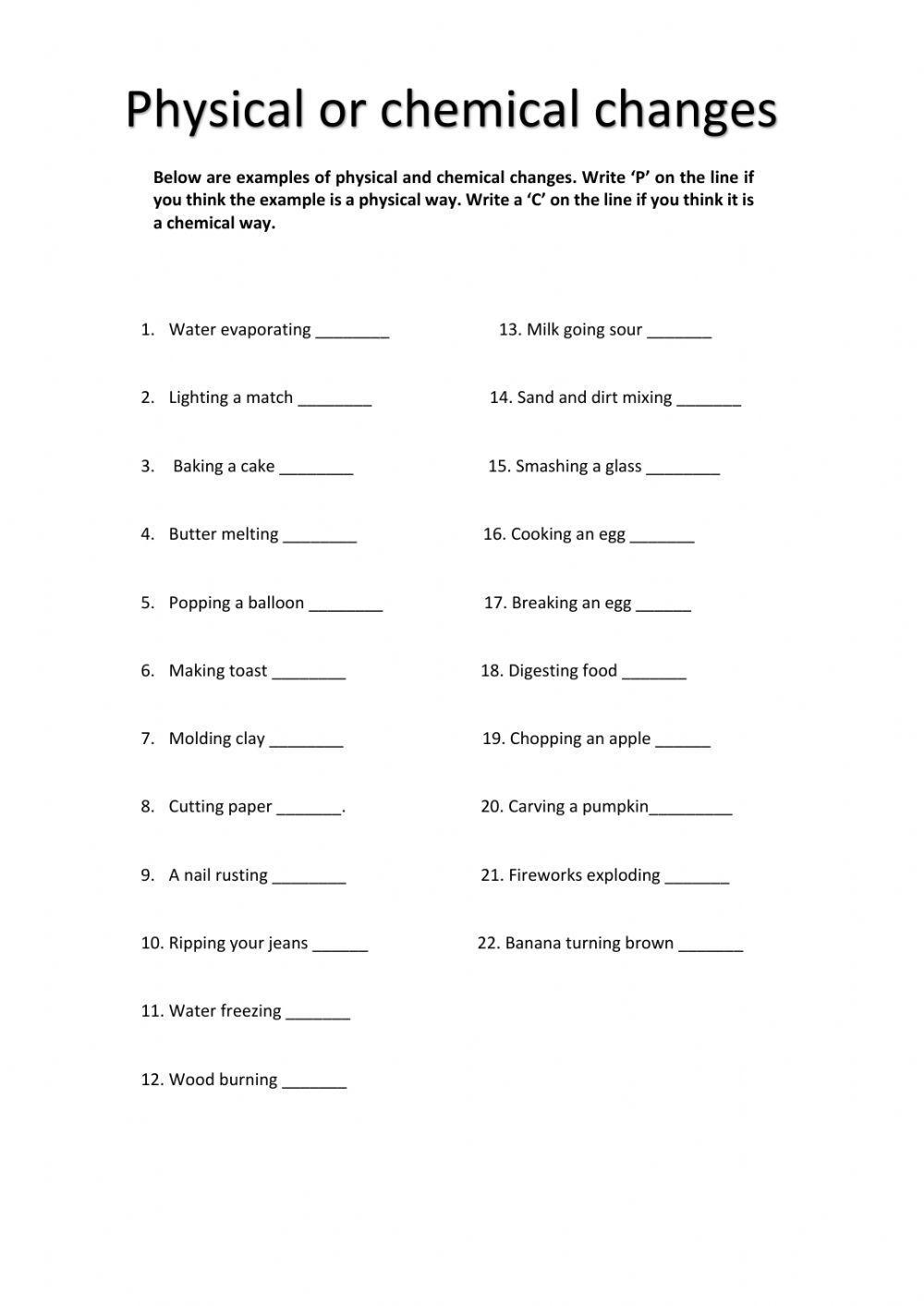 Chemical vs Physical