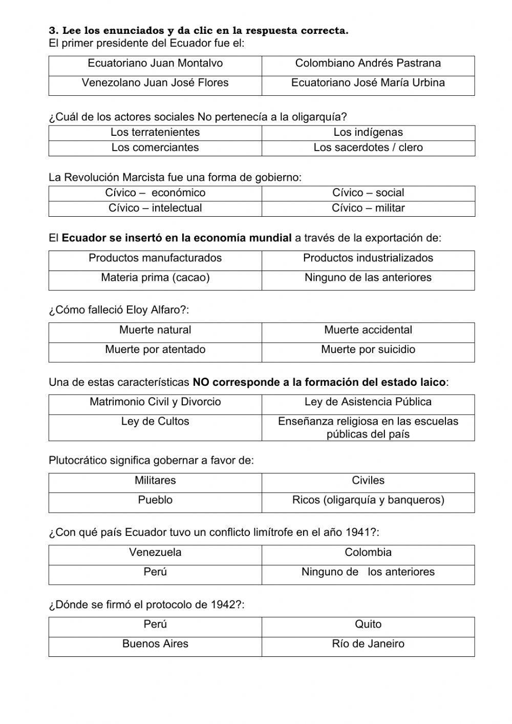Temas de Sexto grado - estudios sociales