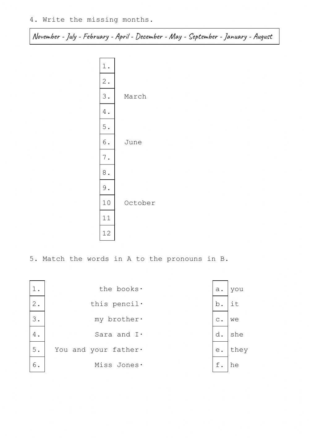 Diagnostic test 1 E.S.O.