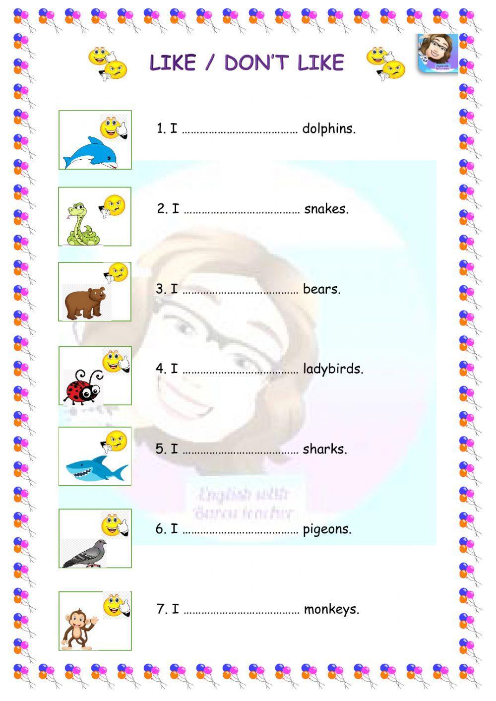 Grade 3-Unit 10-like-don't like