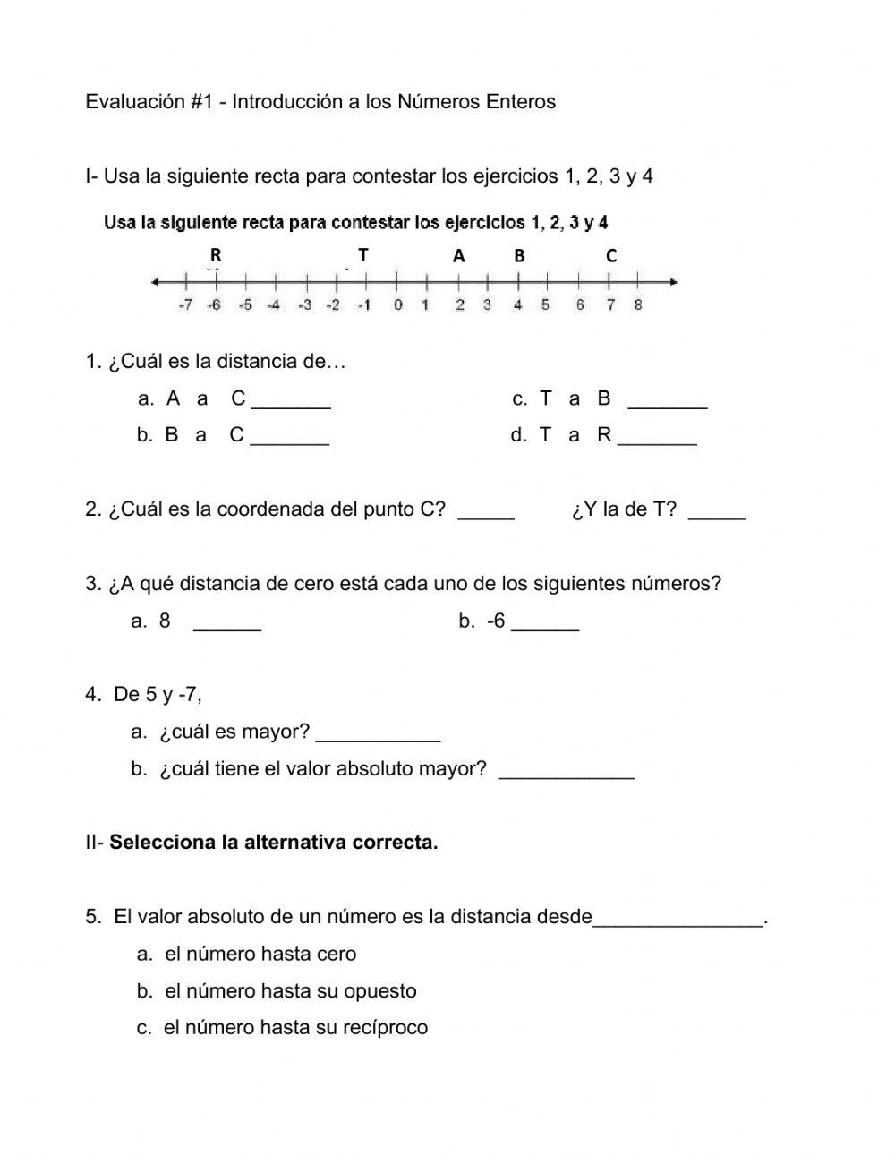 Conceptos básicos de números enteros
