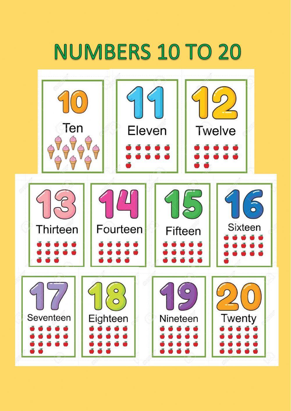 Numbers 10 to 20 Numbers 10 to 20