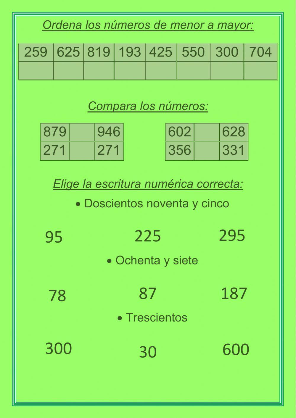 -Números de tres cifras- -Números de tres cifras-