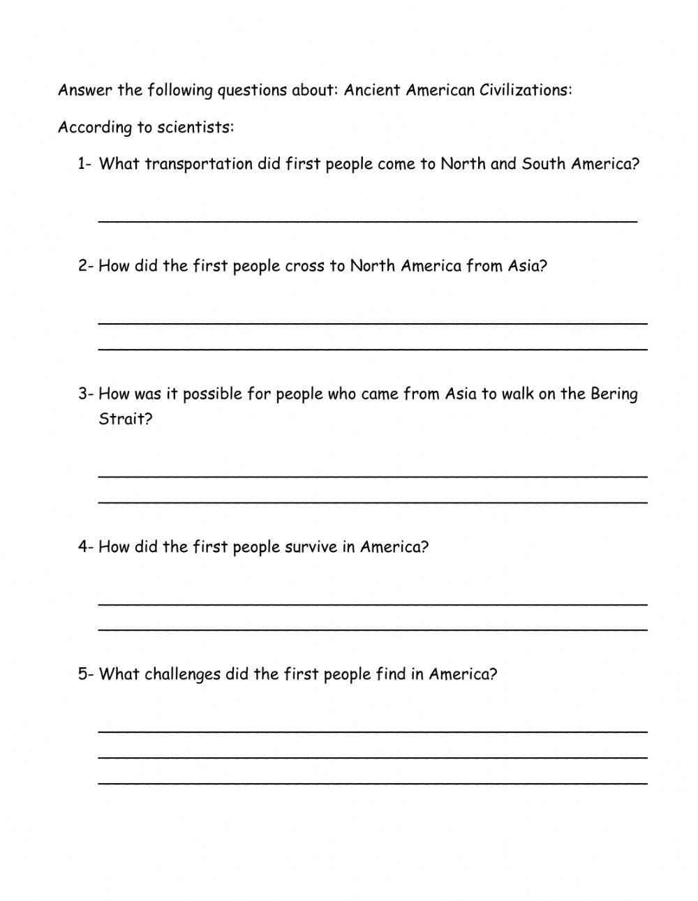Social studies Daily activity 1 period 1 - Grade 5