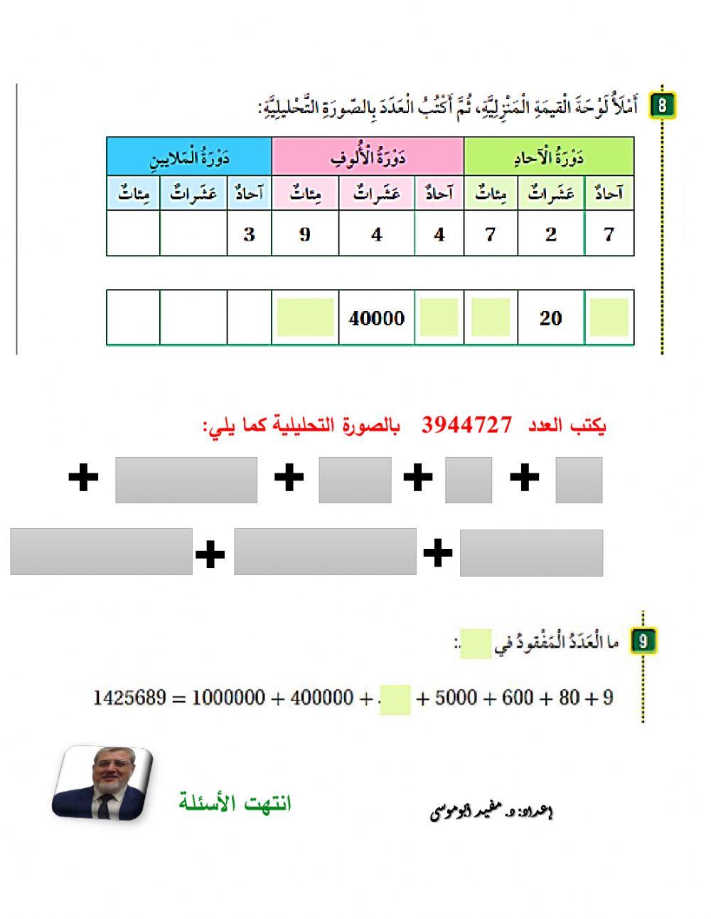 القيمة المنزلية ضمن الملايين