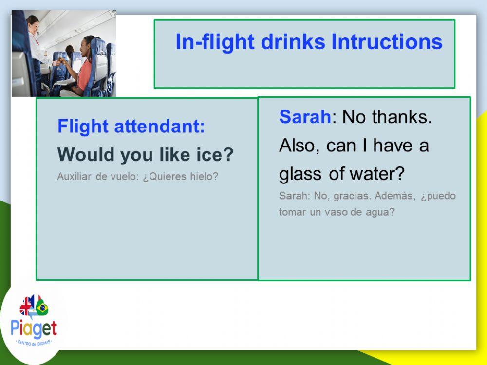 In-flight drinks dialogue