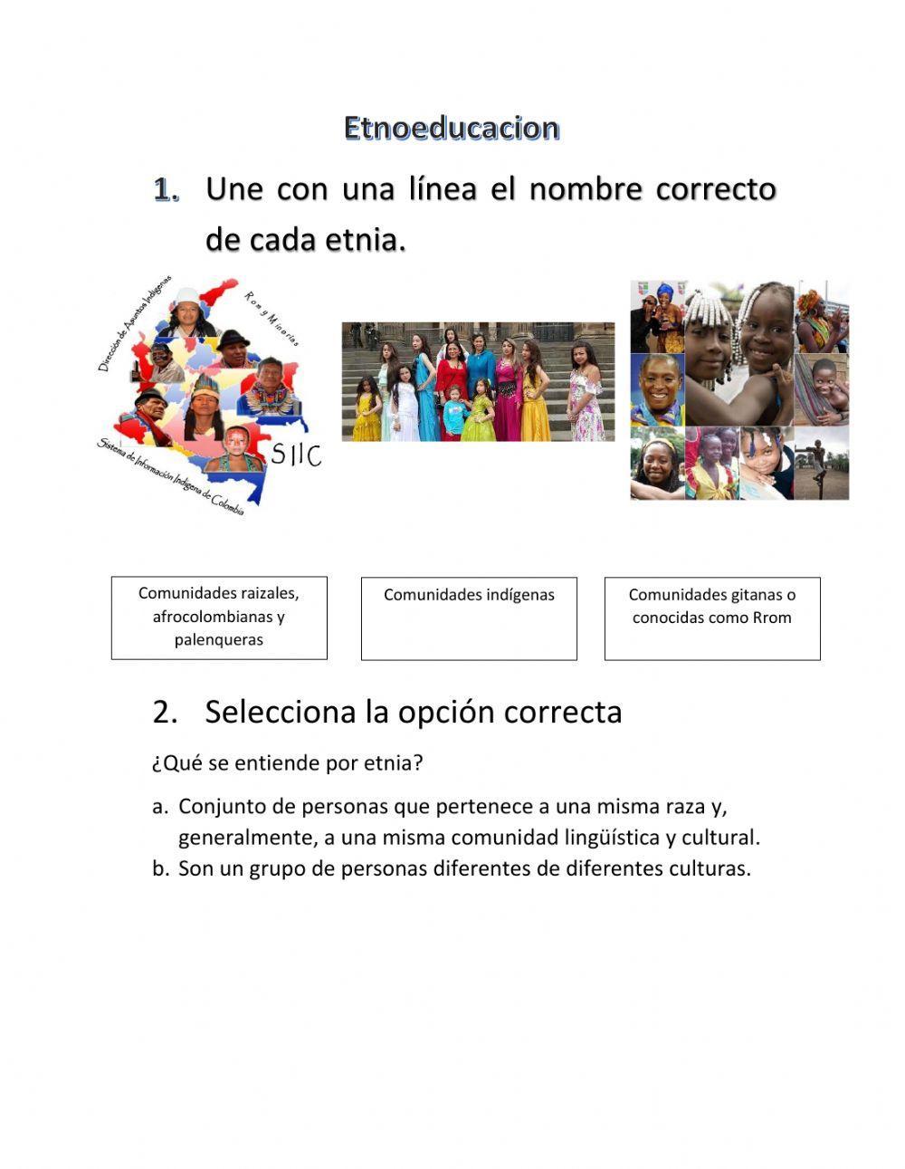 Etnoeducacion: etnias colombianas