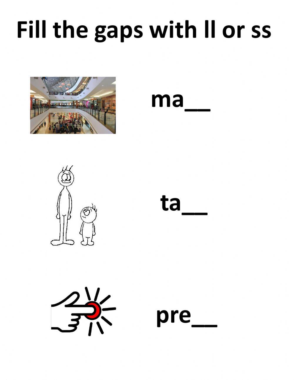 fill in the gaps (ll and ssl)