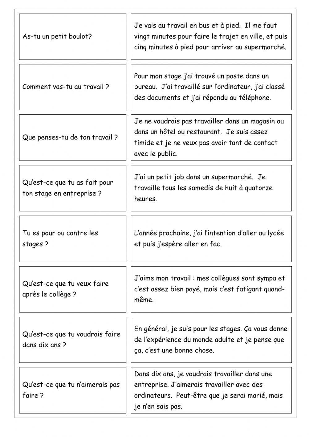 Petit Boulot Conversation Petit Boulot Conversation