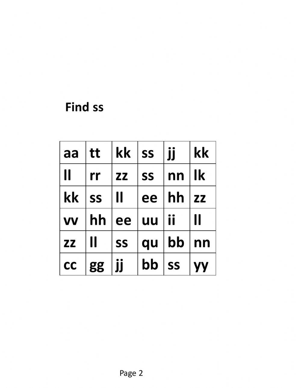 find ll,ss