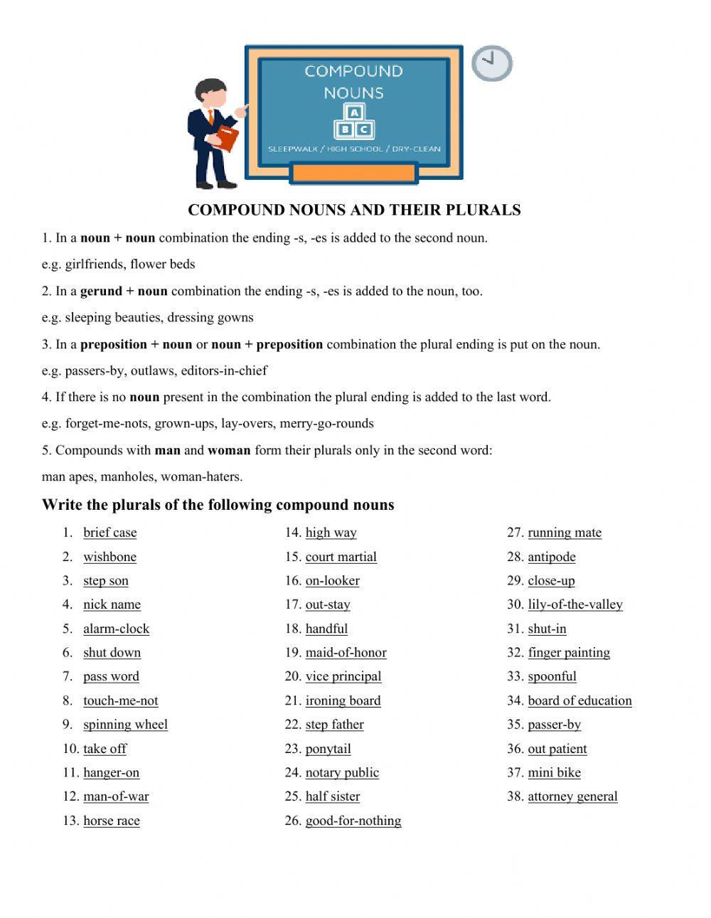 compound nouns-plural 11 form compound nouns-plural 11 form