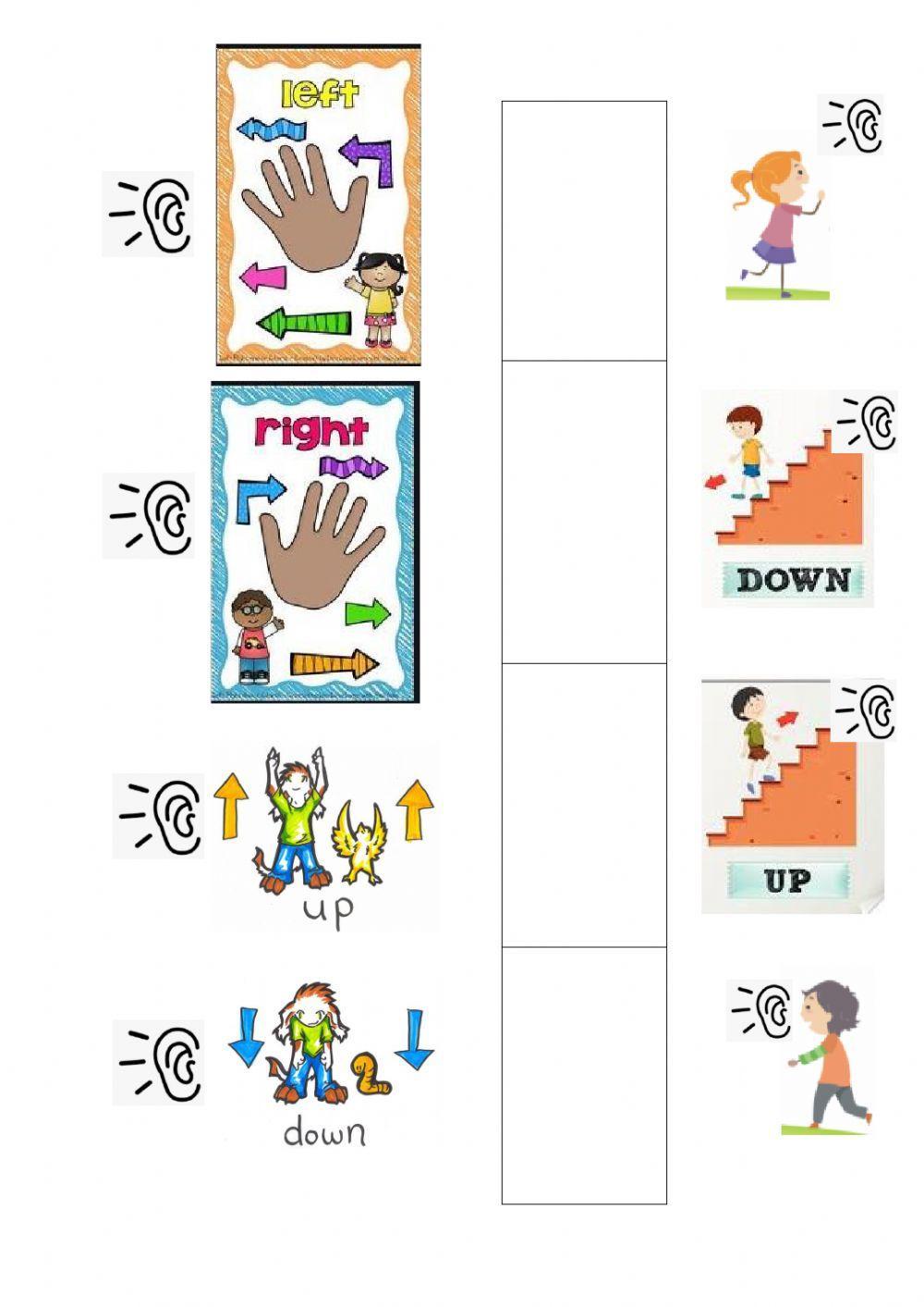 Left right up down liveworksheets 361773