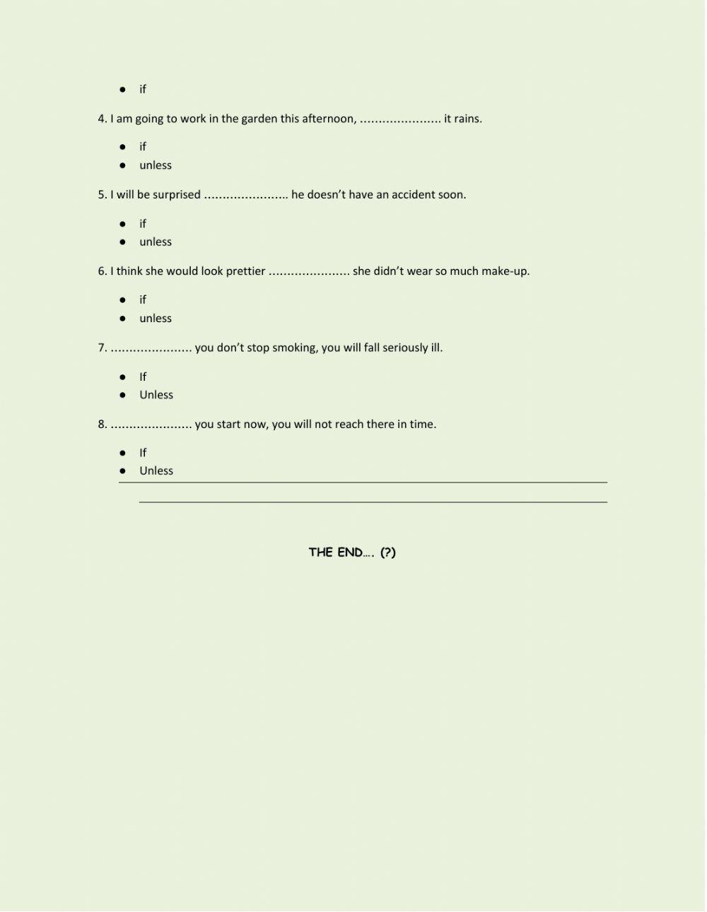 Pi2: if- unless - clauses