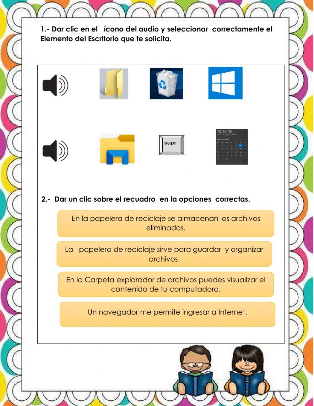 Elementos del escritorio de windows Elementos del escritorio de windows