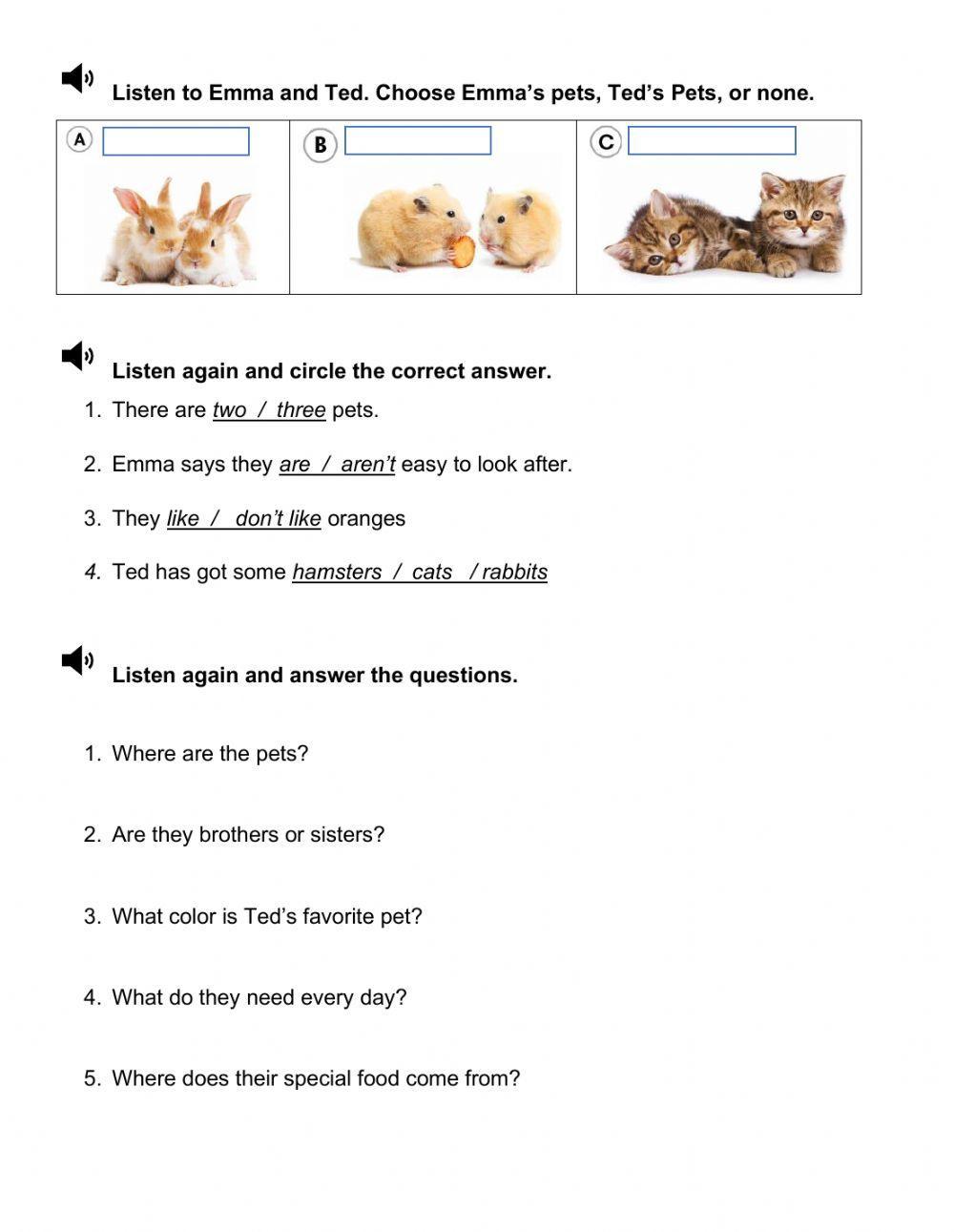 Listening and Reading Task GG1