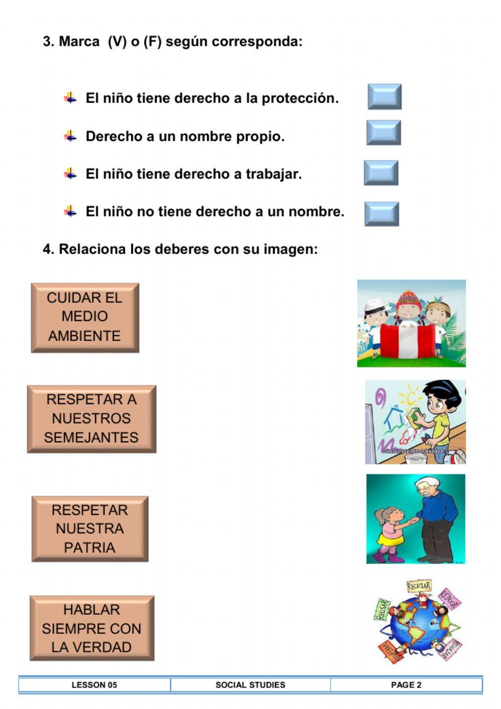 Derechos y Deberes del niño Derechos y Deberes del niño