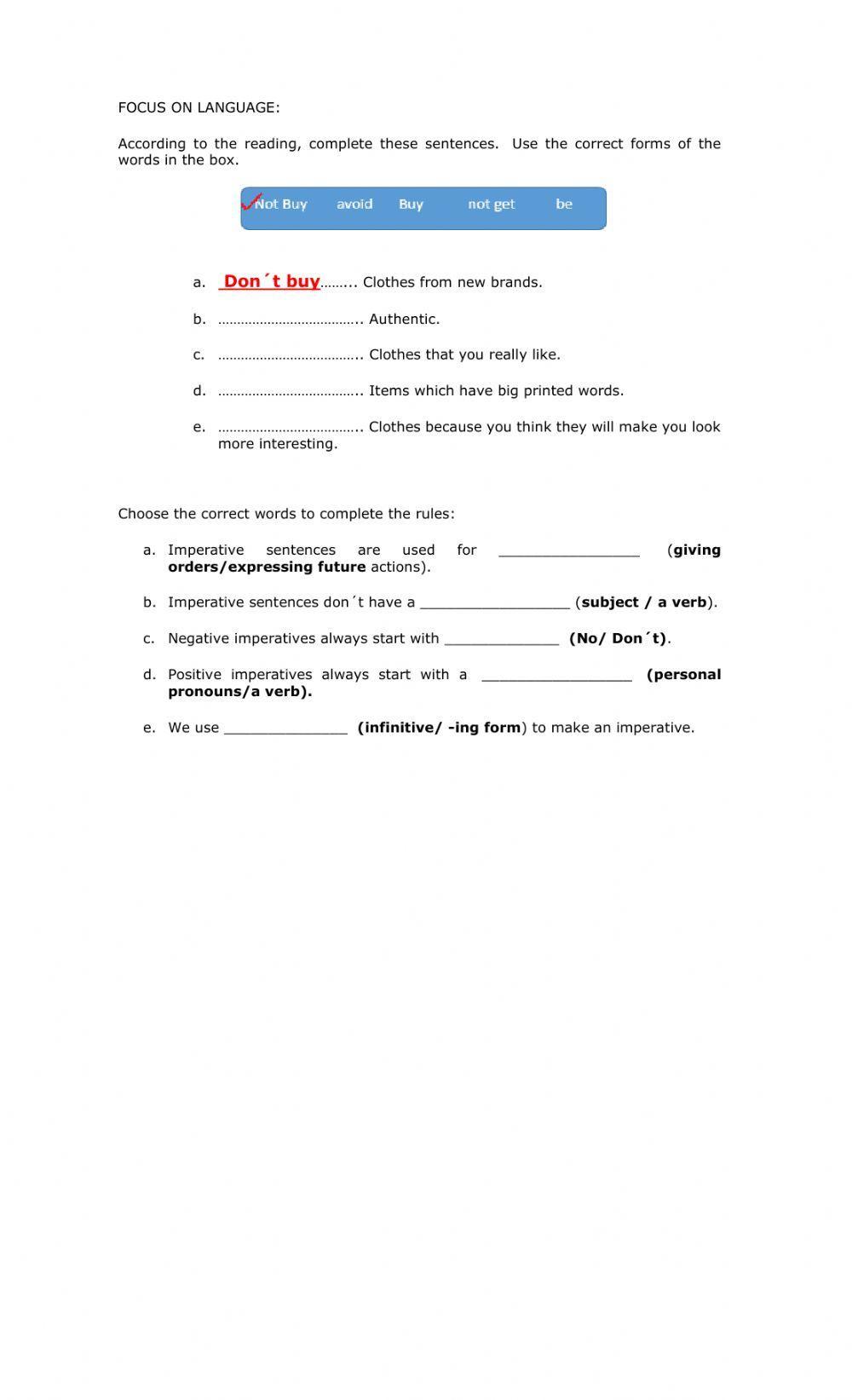 Reading comprehension: fashion trap