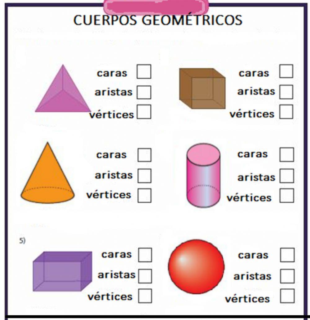 NÚMERO DE CARAS CUERPOS GEMÉTRICOS