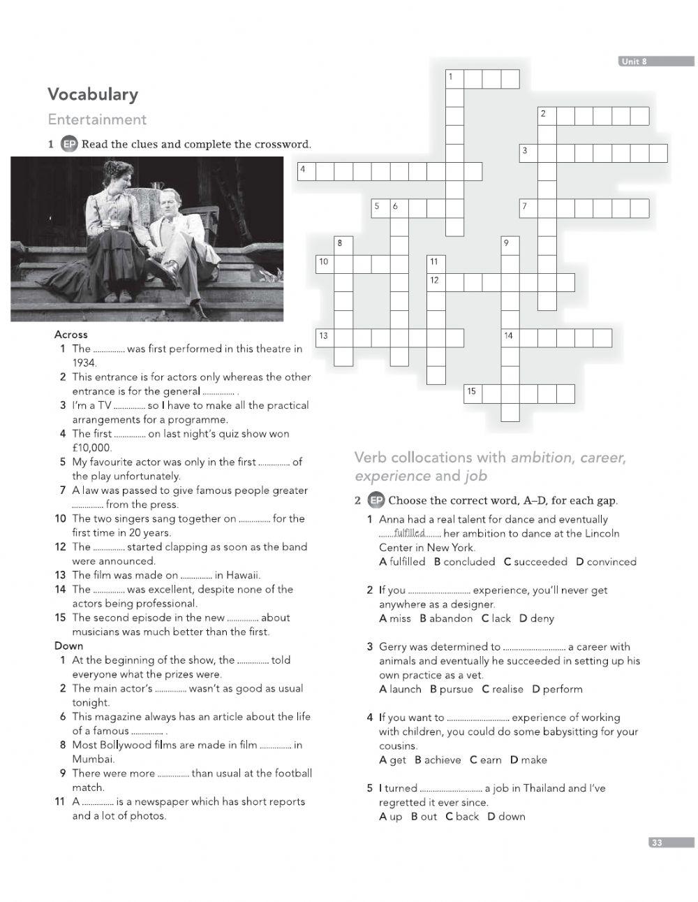 FCE -UNIT 8 -Grammar - Vocabulary Practice