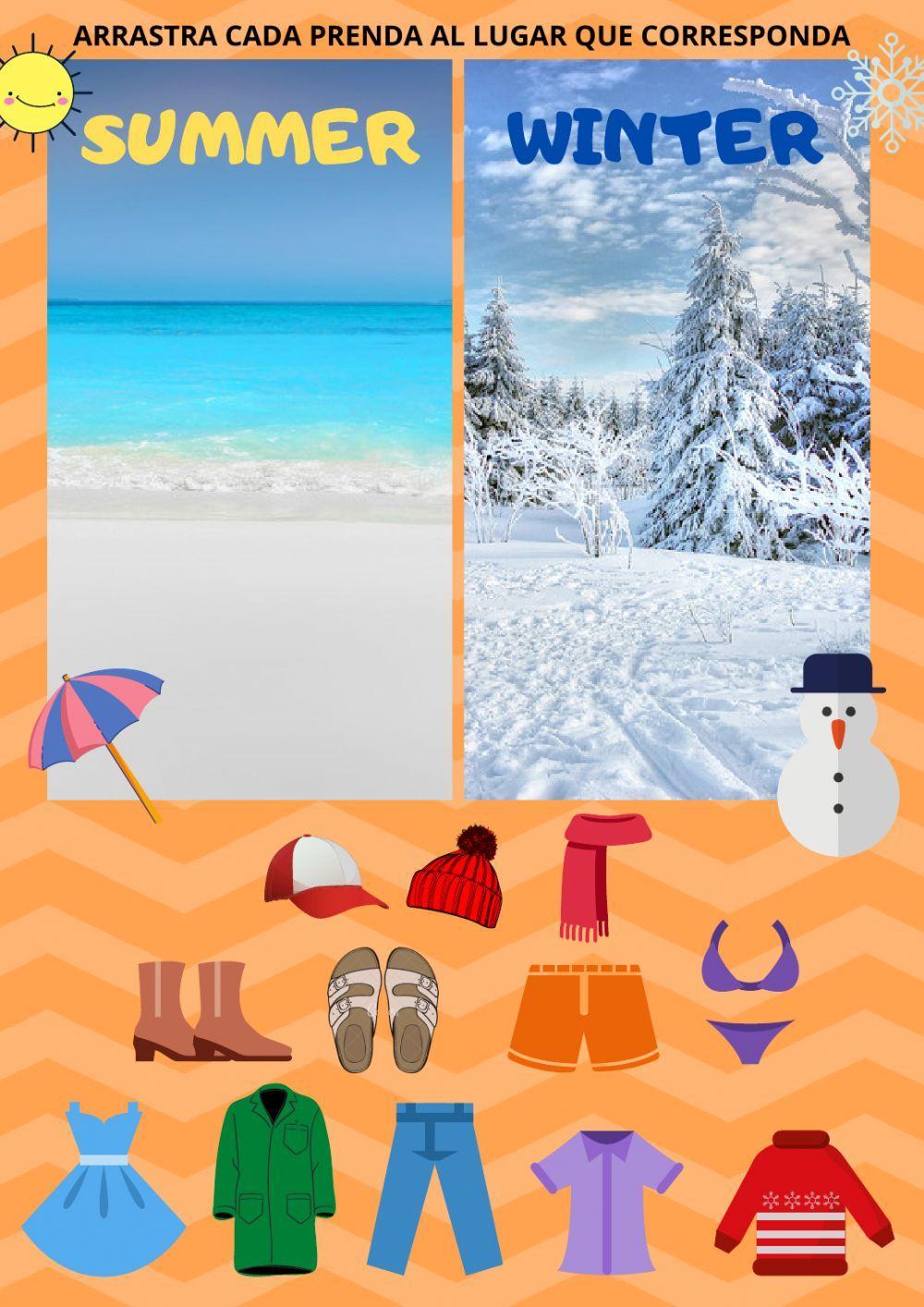 Summer and winter clothes Summer and winter clothes
