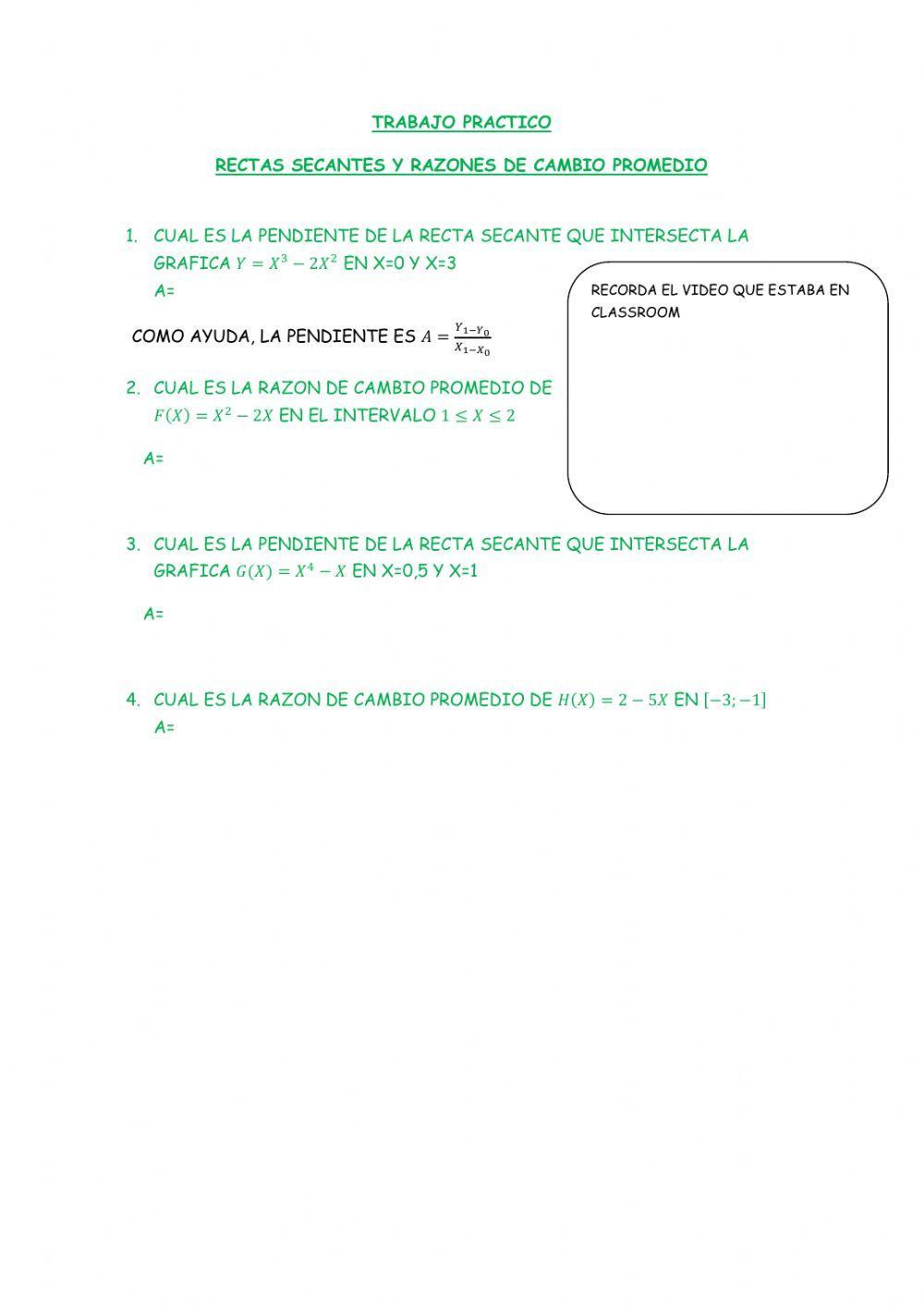 Derivada- razon de cambio