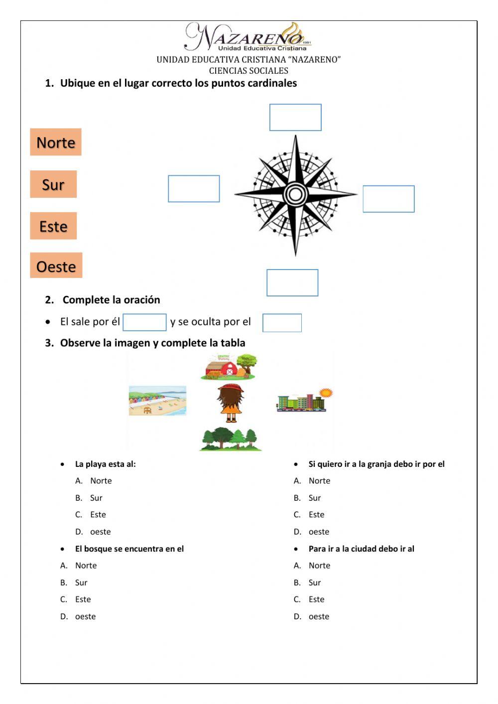 Los puntos cardinales