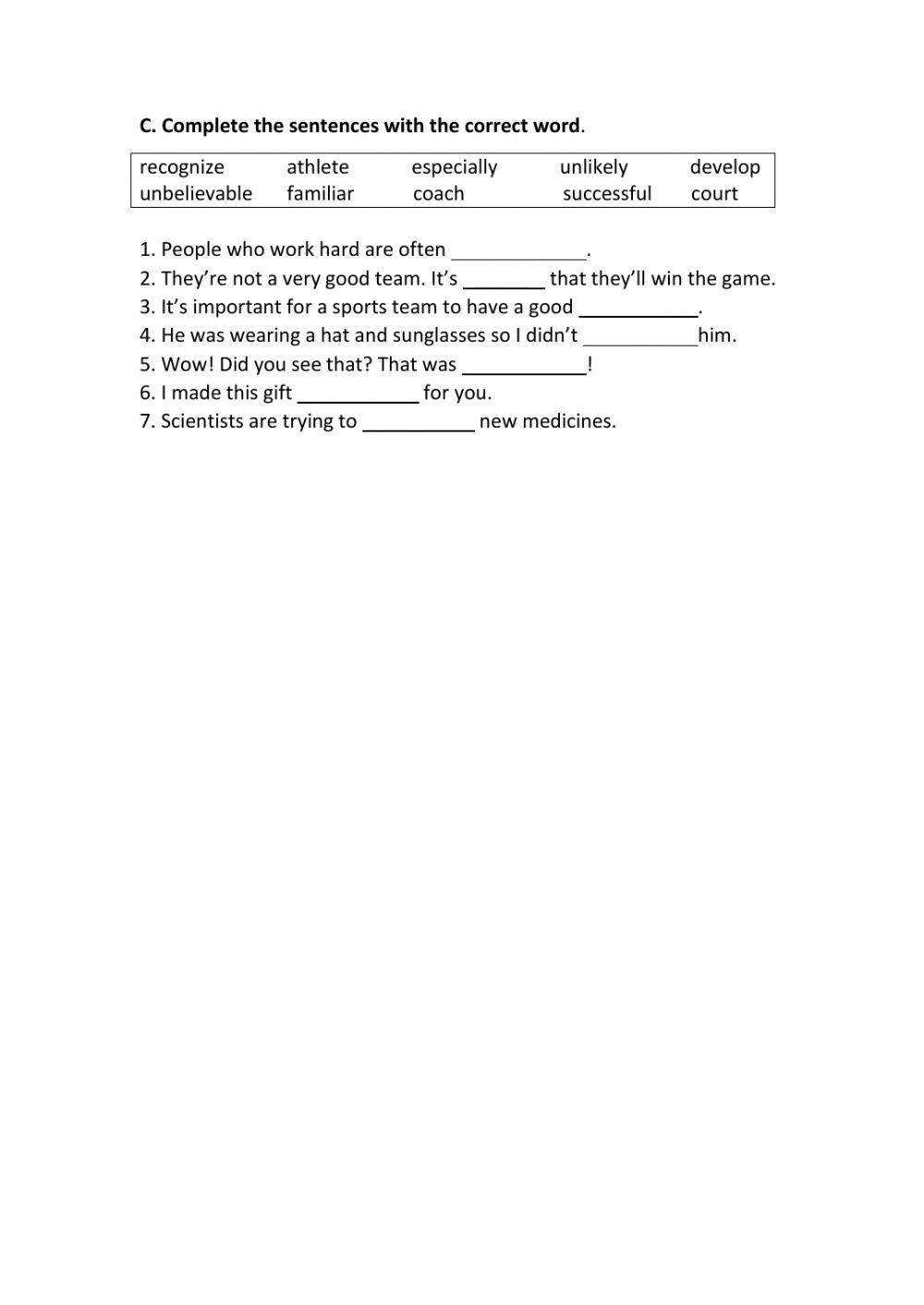 Keep Thinking Vocab p. 8